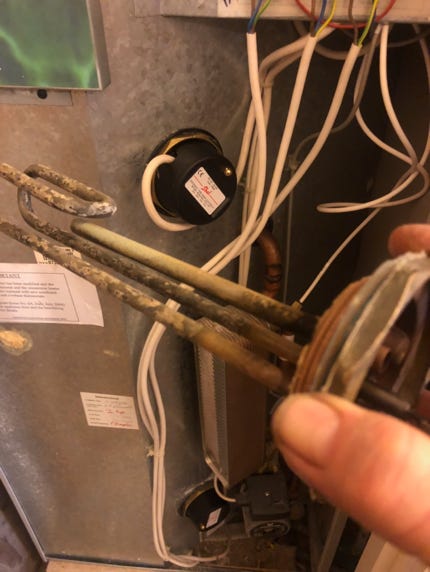 Failed daytime boost heater element 